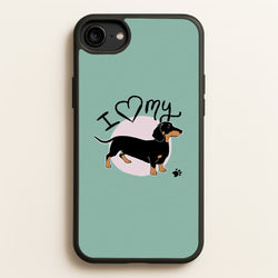 I Love My Dachshund  -  Phone Case for iPhone 6 / 7 / 8 / SE