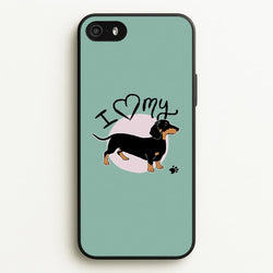 I Love My Dachshund  -  Phone Case for iPhone 5 / 5s / SE 2016