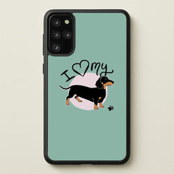 I Love My Dachshund  -  Phone Case for Galaxy S20 Plus