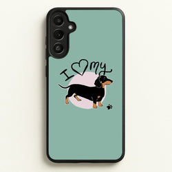 I Love My Dachshund  -  Phone Case for Galaxy A34