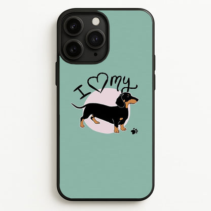 I Love My Dachshund  -  Phone Case for iPhone 11 Pro