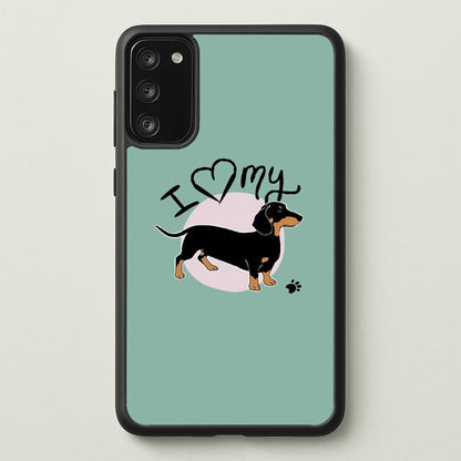 I Love My Dachshund  -  Phone Case for Galaxy S20FE