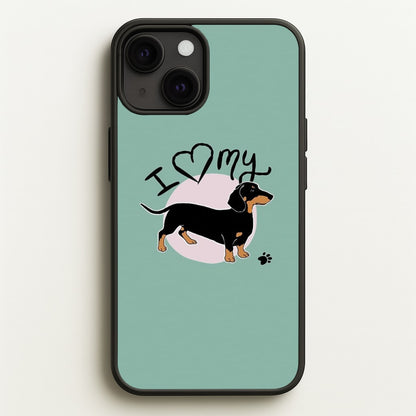 I Love My Dachshund  -  Phone Case for iPhone 13 Mini