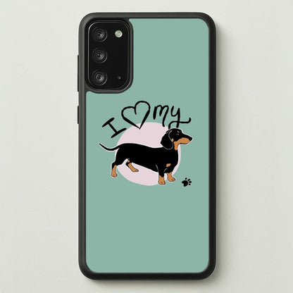 I Love My Dachshund  -  Phone Case for Galaxy Note 20
