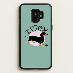 I Love My Dachshund  -  Phone Case for Galaxy S9