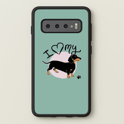 I Love My Dachshund  -  Phone Case for Galaxy S10 Plus