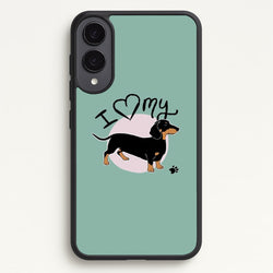 I Love My Dachshund  -  Phone Case for Galaxy S25 Edge