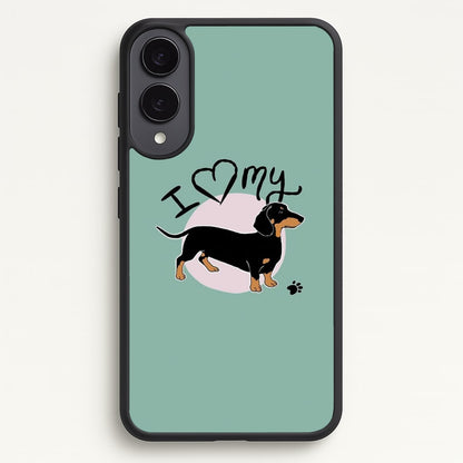 I Love My Dachshund  -  Phone Case for Galaxy S25 Edge