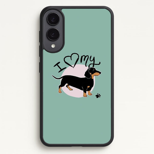 I Love My Dachshund  -  Phone Case for Galaxy S25 Edge