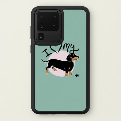 I Love My Dachshund  -  Phone Case for Galaxy S20 Ultra