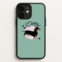 I Love My Dachshund  -  Phone Case for iPhone 11