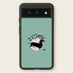I Love My Dachshund  -  Phone Case for Google Pixel 8a