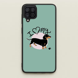 I Love My Dachshund  -  Phone Case for Galaxy A12