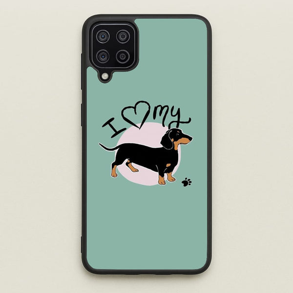 I Love My Dachshund  -  Phone Case for Galaxy A12