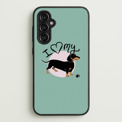 I Love My Dachshund  -  Phone Case for Galaxy A14