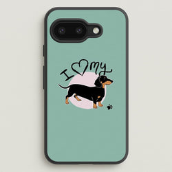 I Love My Dachshund  -  Phone Case for Google Pixel 9a