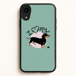 I Love My Dachshund  -  Phone Case for iPhone XR