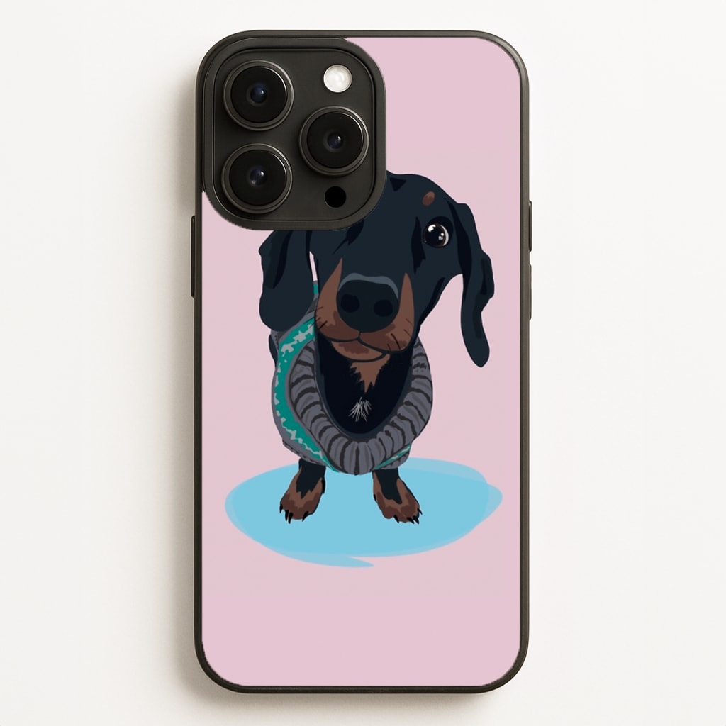 Cartoon Dachshund  -  Phone Case for iPhone 16 Pro Max