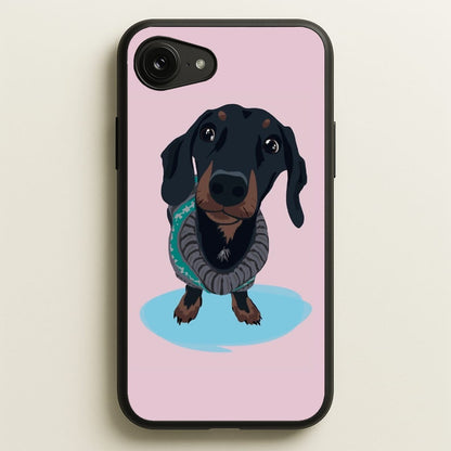 Cartoon Dachshund  -  Phone Case for iPhone 16e