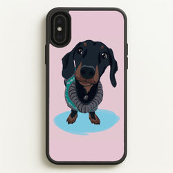 Cartoon Dachshund  -  Phone Case for iPhone XS Max