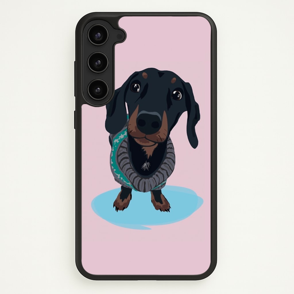 Cartoon Dachshund  -  Phone Case for Galaxy S23