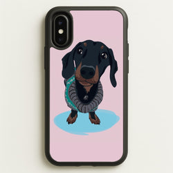 Cartoon Dachshund  -  Phone Case for iPhone X / XS