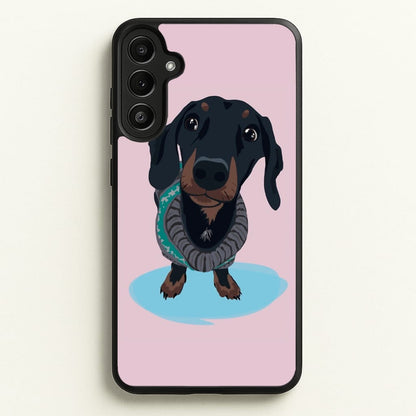 Cartoon Dachshund  -  Phone Case for Galaxy A34