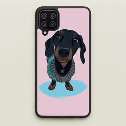 Cartoon Dachshund  -  Phone Case for Galaxy A12