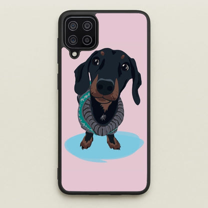 Cartoon Dachshund  -  Phone Case for Galaxy A12