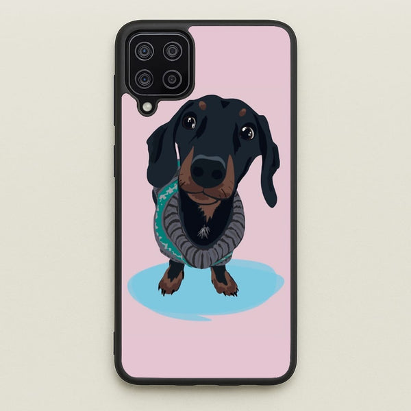 Cartoon Dachshund  -  Phone Case for Galaxy A12