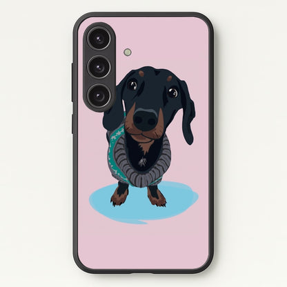Cartoon Dachshund  -  Phone Case for Galaxy S25
