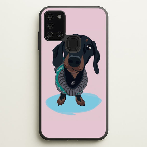 Cartoon Dachshund  -  Phone Case for Galaxy A21s