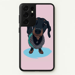 Cartoon Dachshund  -  Phone Case for Galaxy S21 Ultra