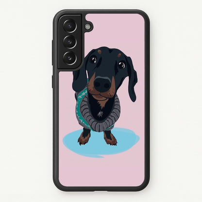 Cartoon Dachshund  -  Phone Case for Galaxy S22 Plus