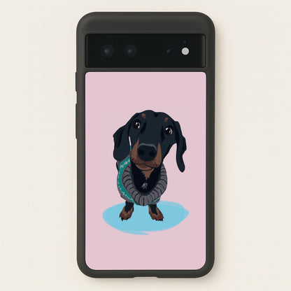 Cartoon Dachshund  -  Phone Case for Google Pixel 6
