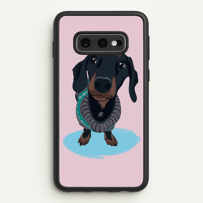 Cartoon Dachshund  -  Phone Case for Galaxy S10e