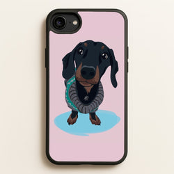 Cartoon Dachshund  -  Phone Case for iPhone 6 / 7 / 8 / SE