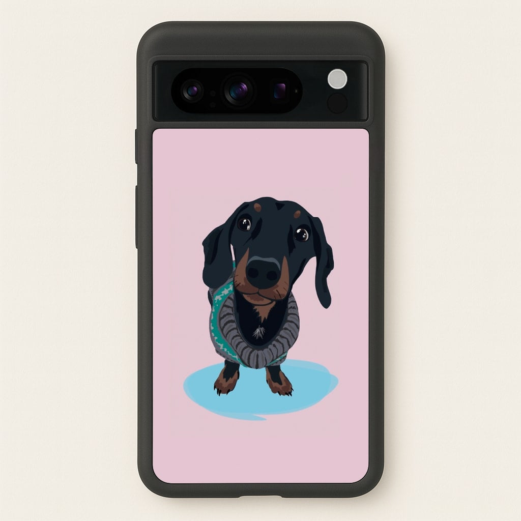 Cartoon Dachshund  -  Phone Case for Google Pixel 8 Pro