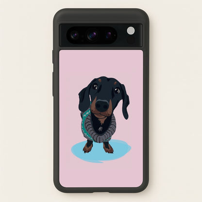 Cartoon Dachshund  -  Phone Case for Google Pixel 8 Pro