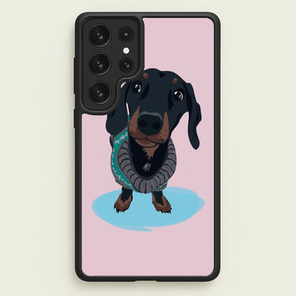 Cartoon Dachshund  -  Phone Case for Galaxy S22 Ultra