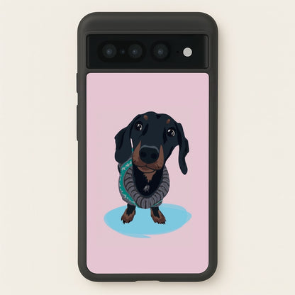 Cartoon Dachshund  -  Phone Case for Google Pixel 7 Pro
