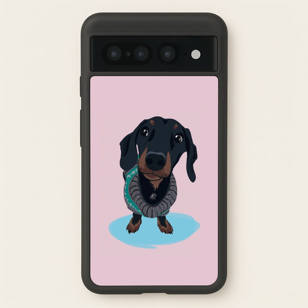 Cartoon Dachshund  -  Phone Case for Google Pixel 7 Pro