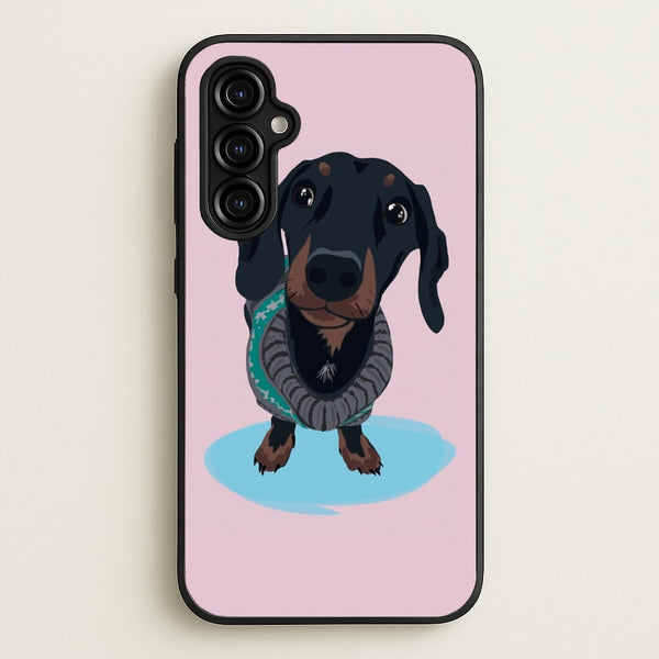 Cartoon Dachshund  -  Phone Case for Galaxy A54