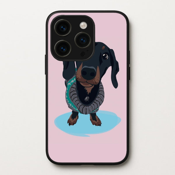 Cartoon Dachshund  -  Phone Case for iPhone 14 Pro Max