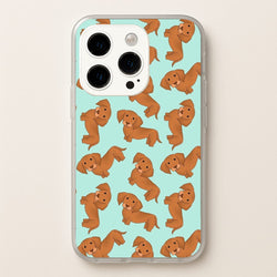 Sausage Dog Pattern  -  Phone Case for iPhone 15 Pro