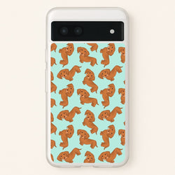 Sausage Dog Pattern  -  Phone Case for Google Pixel 6a