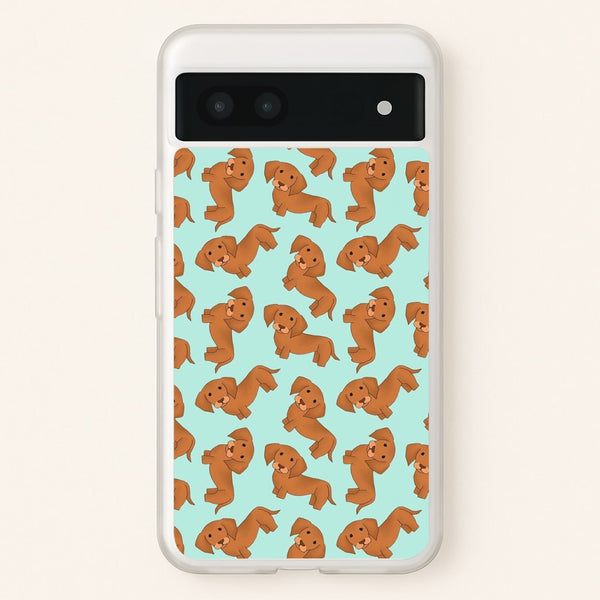 Sausage Dog Pattern  -  Phone Case for Google Pixel 6a