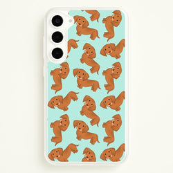 Sausage Dog Pattern  -  Phone Case for Galaxy S23