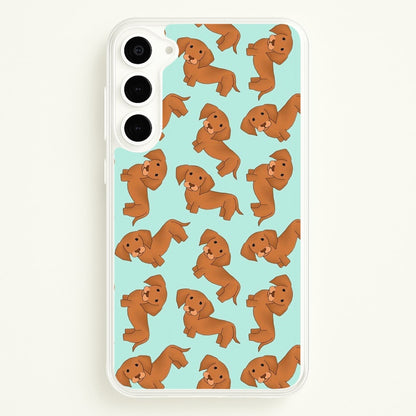 Sausage Dog Pattern  -  Phone Case for Galaxy S23