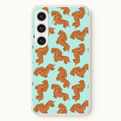 Sausage Dog Pattern  -  Phone Case for Galaxy S24